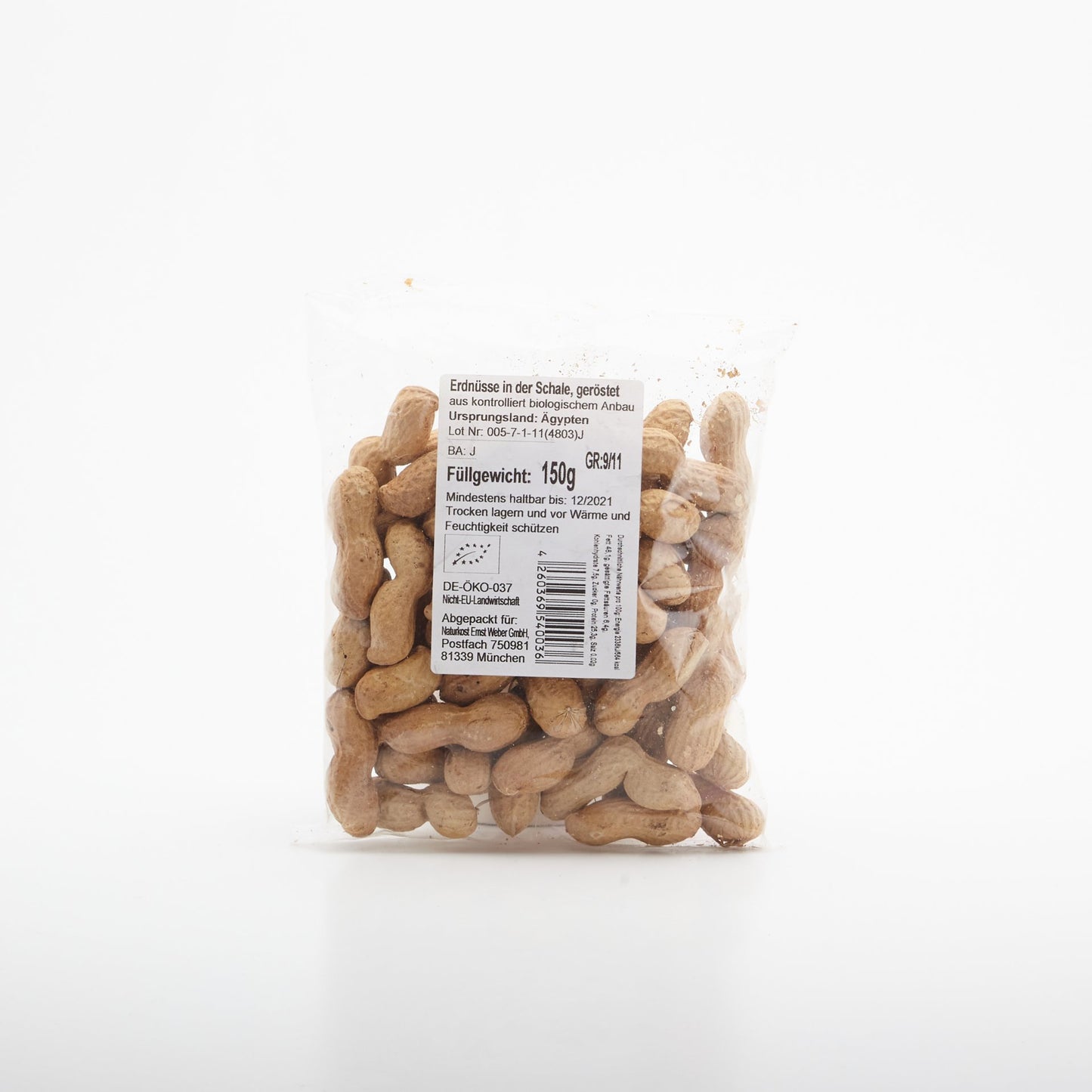 BIO Arašidy nelúpané, pražené 150g.