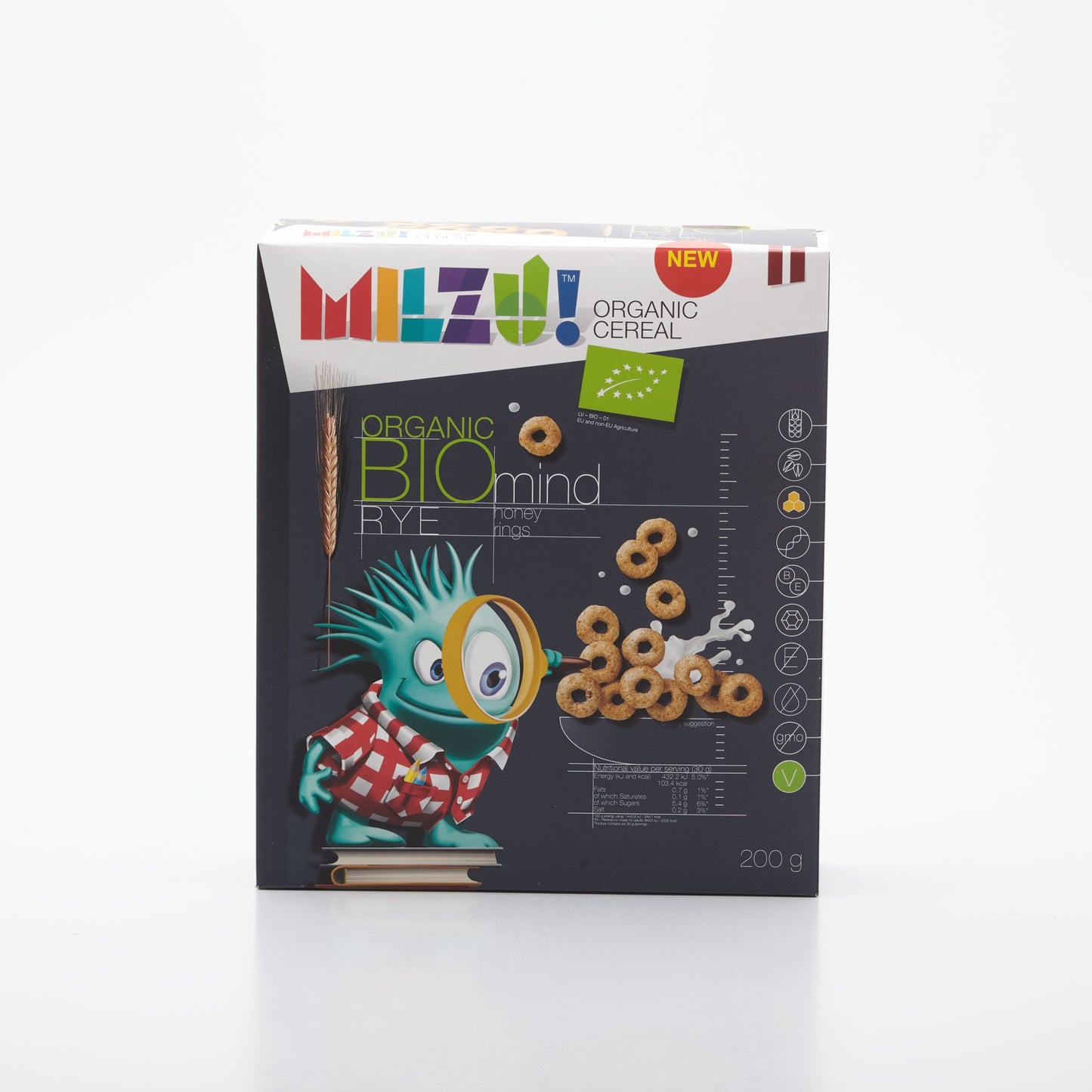 BIO Cereálne krúžky s medom 200g.