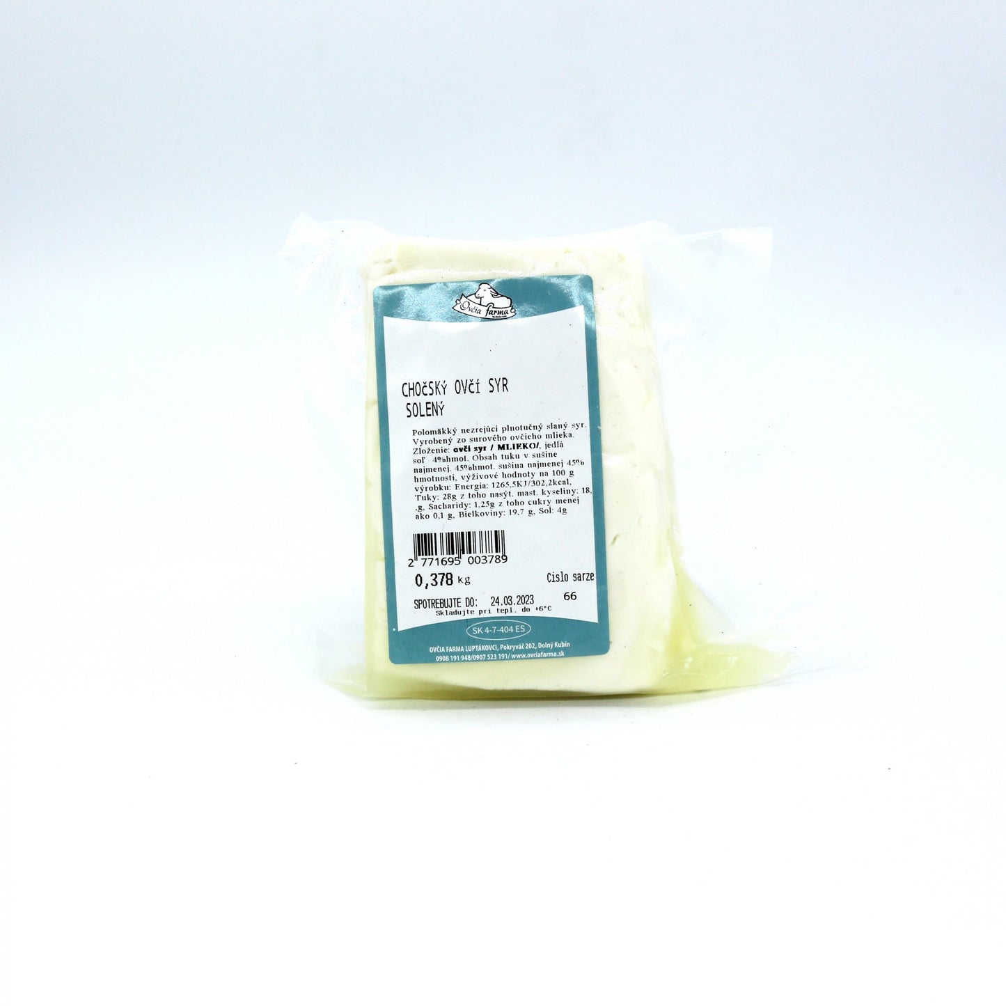 Chočský ovčí syr solený. 100g