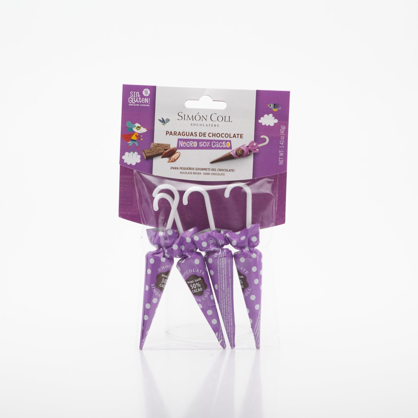 Čokoládový dáždnik 50% kakao 40g.