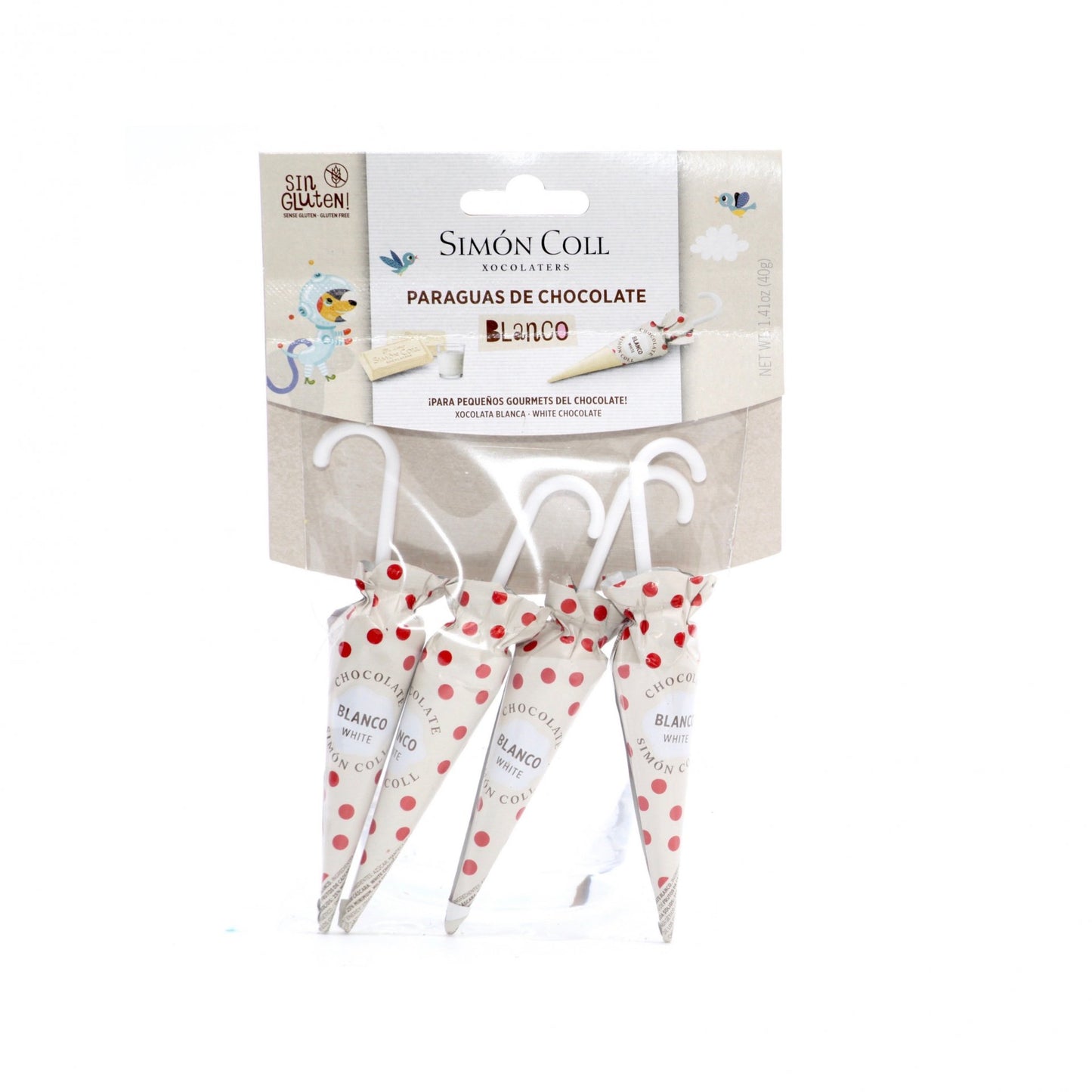 Dáždnik z bielej čokolády 40g.