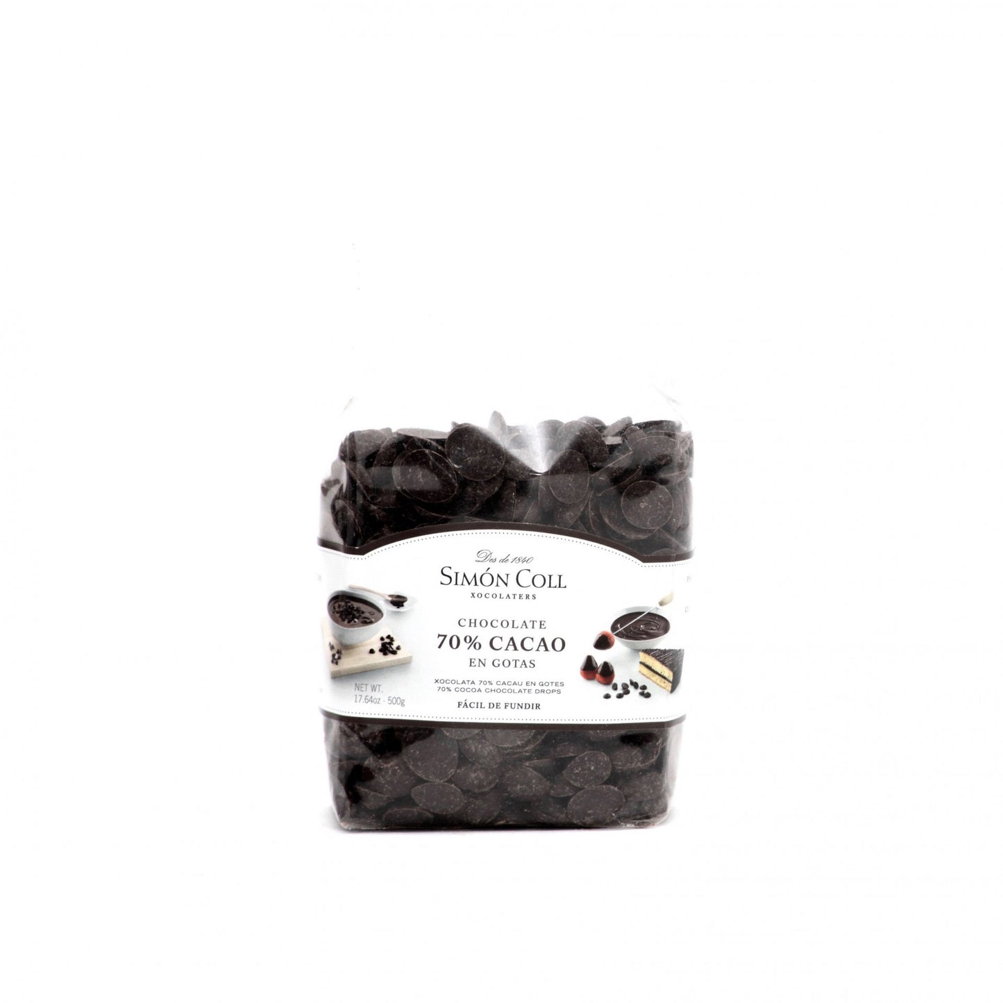 Dropky z 70% čokolády 500g.