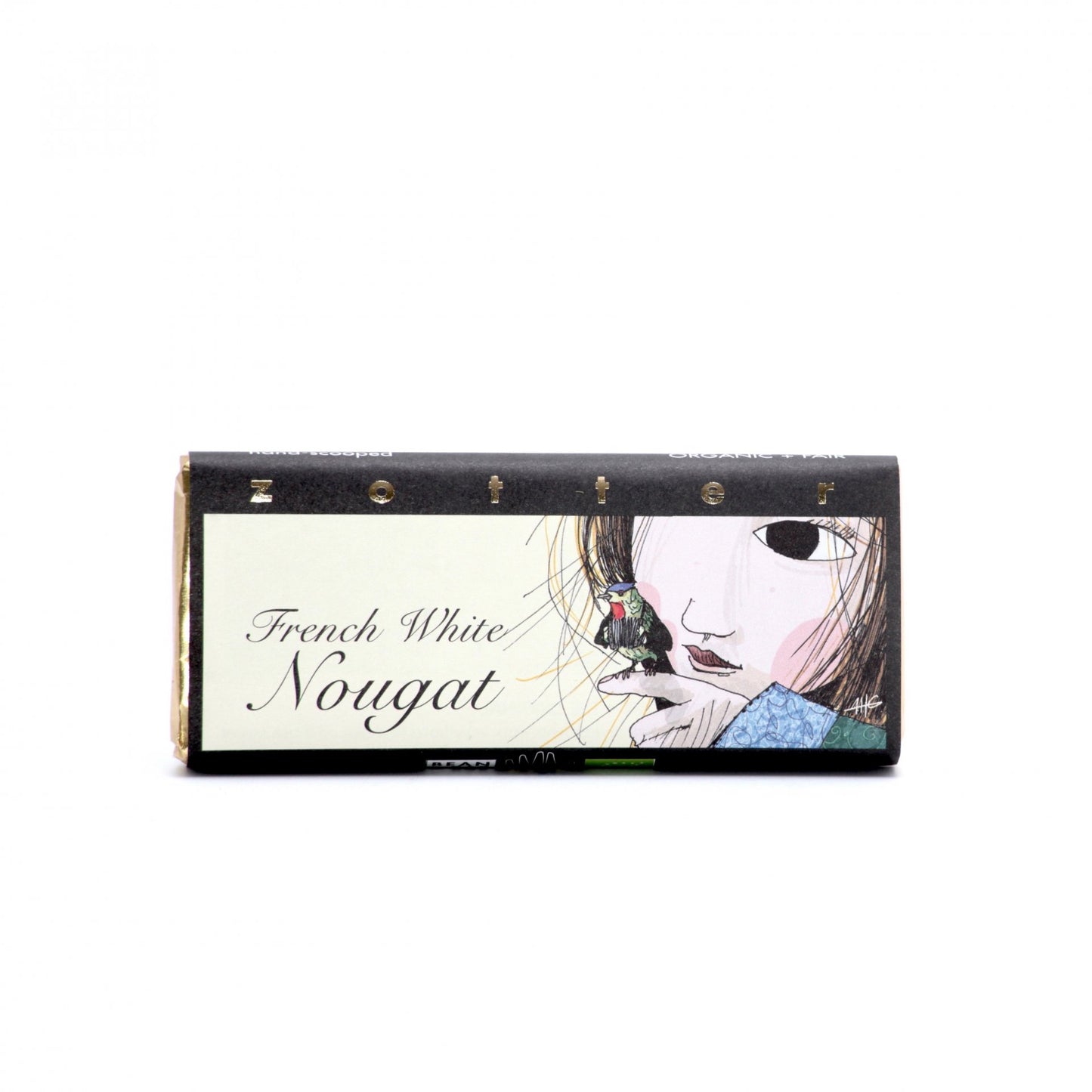 BIO čokoláda Francúzsky biely nugát 70g.