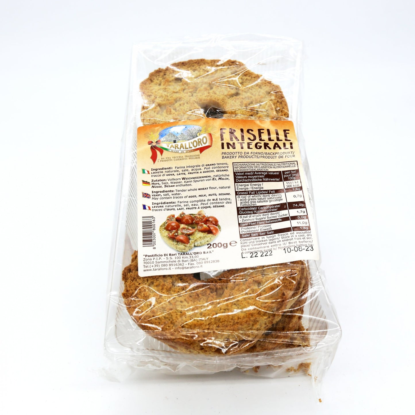 Friselle Integrali in vaschetta 200g.