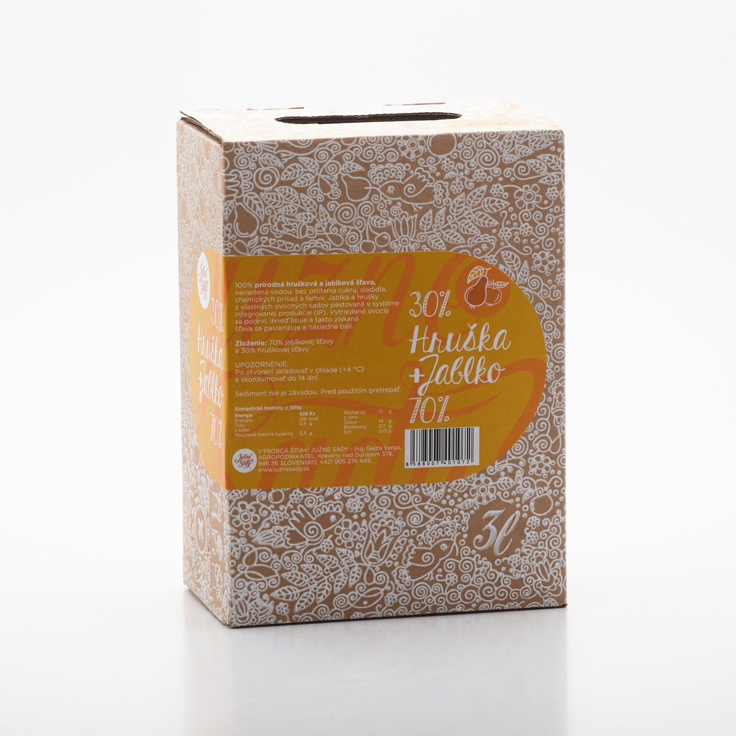 Jablková šťava s hruškou 3l.