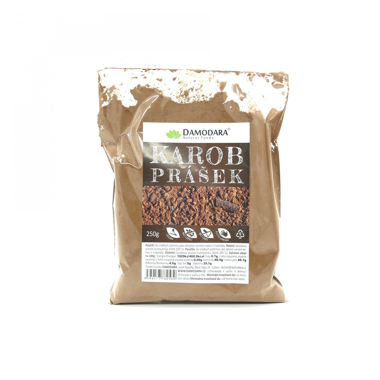 Karobový prášok Damodara 250g.