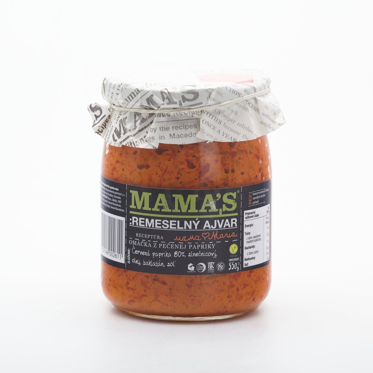 Mama´s ajvar jemný 550g.