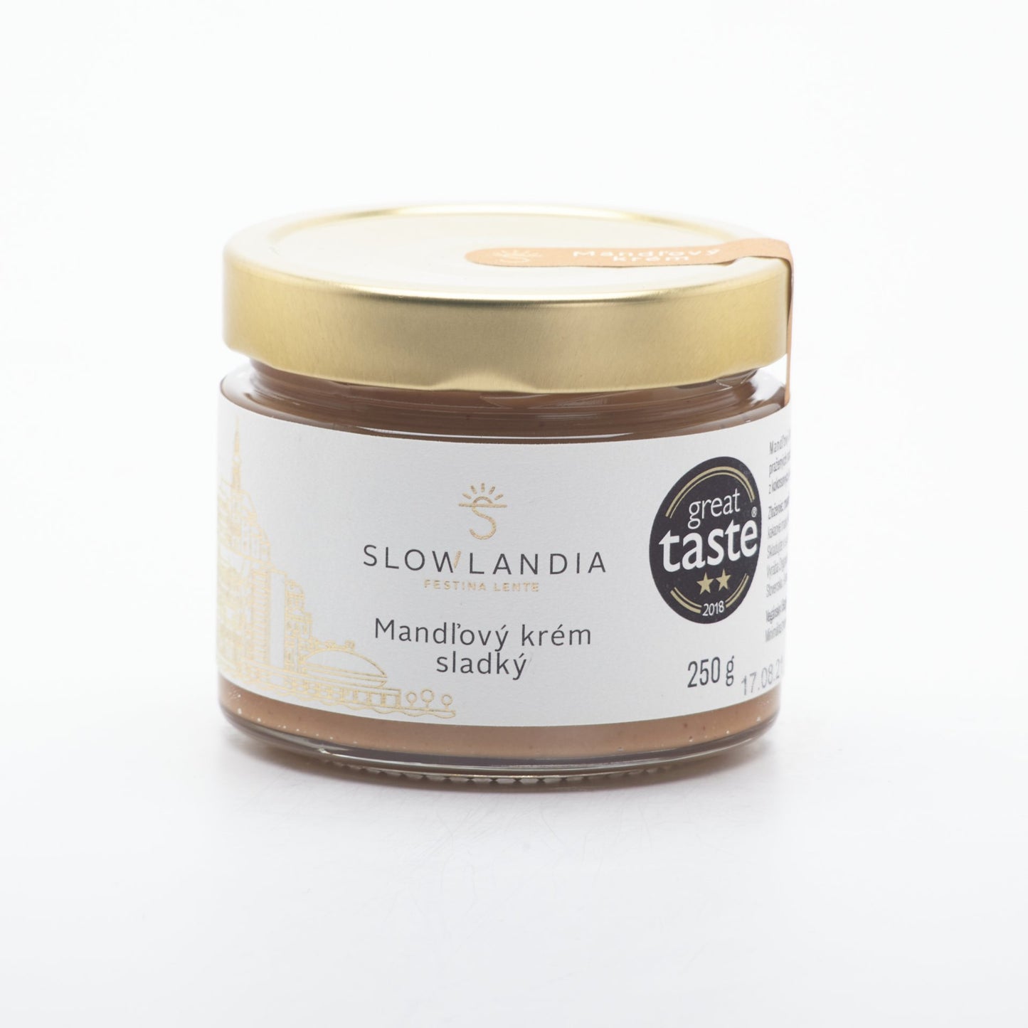 Mandľový krém jemne sladký 250g.