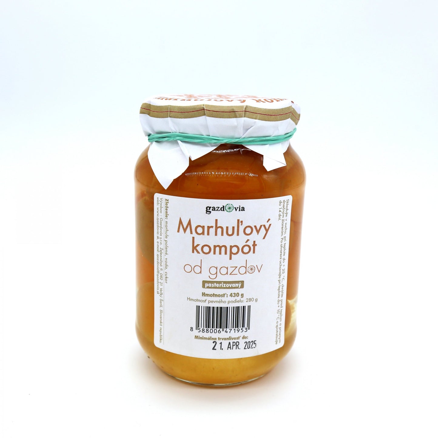 Marhuľový kompót od gazdov 430g.