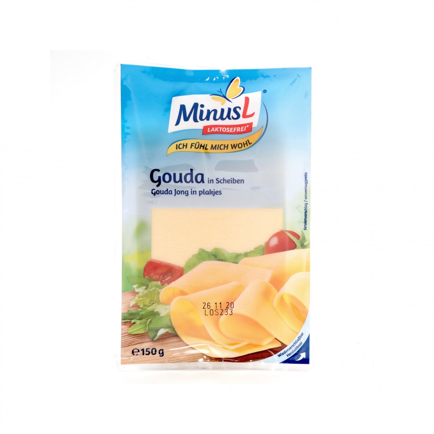 Minus L plátkový syr gouda 150g.