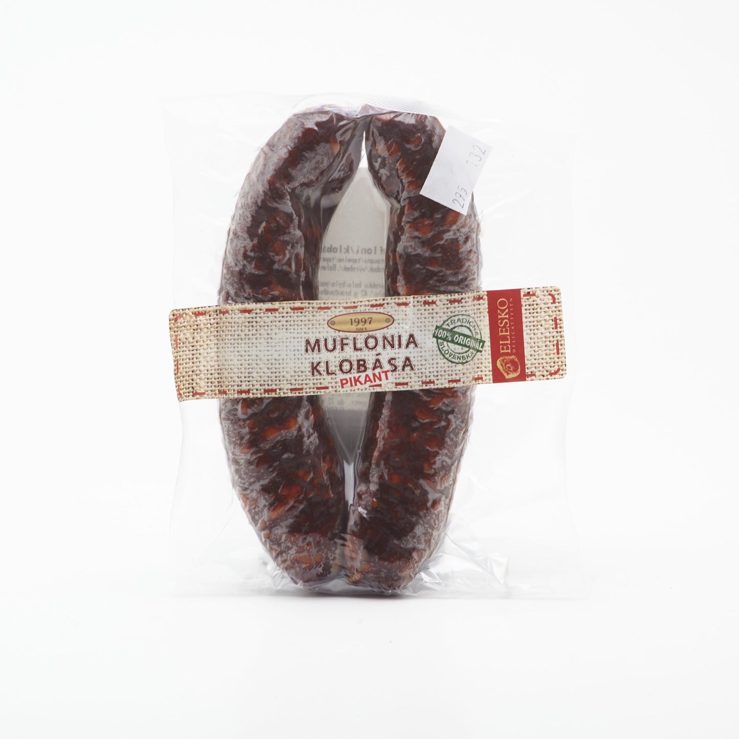 Muflónia pikantná klobása. 100g