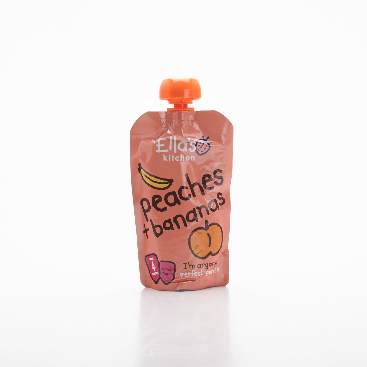 BIO Ovocné pyré broskyne a banány 120g.