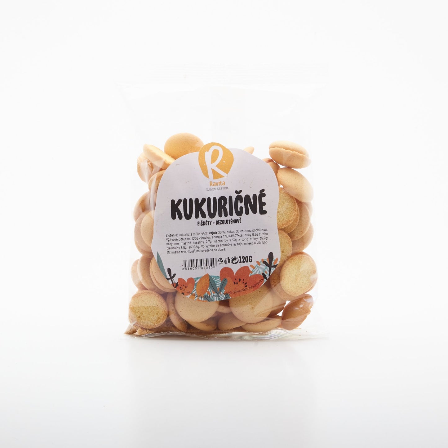 Piškóty kukuričné bezlepkové 120g.