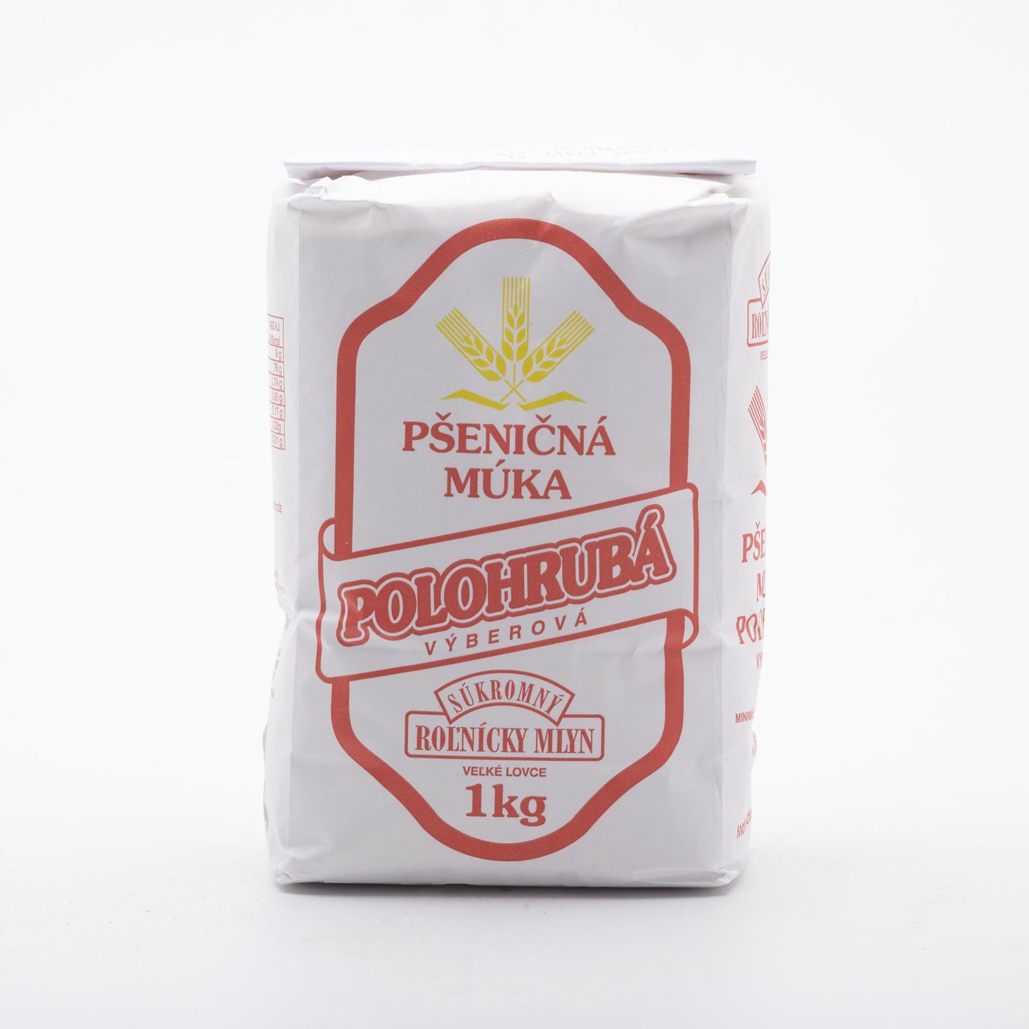 Pšeničná múka polohrubá výberová 1kg.
