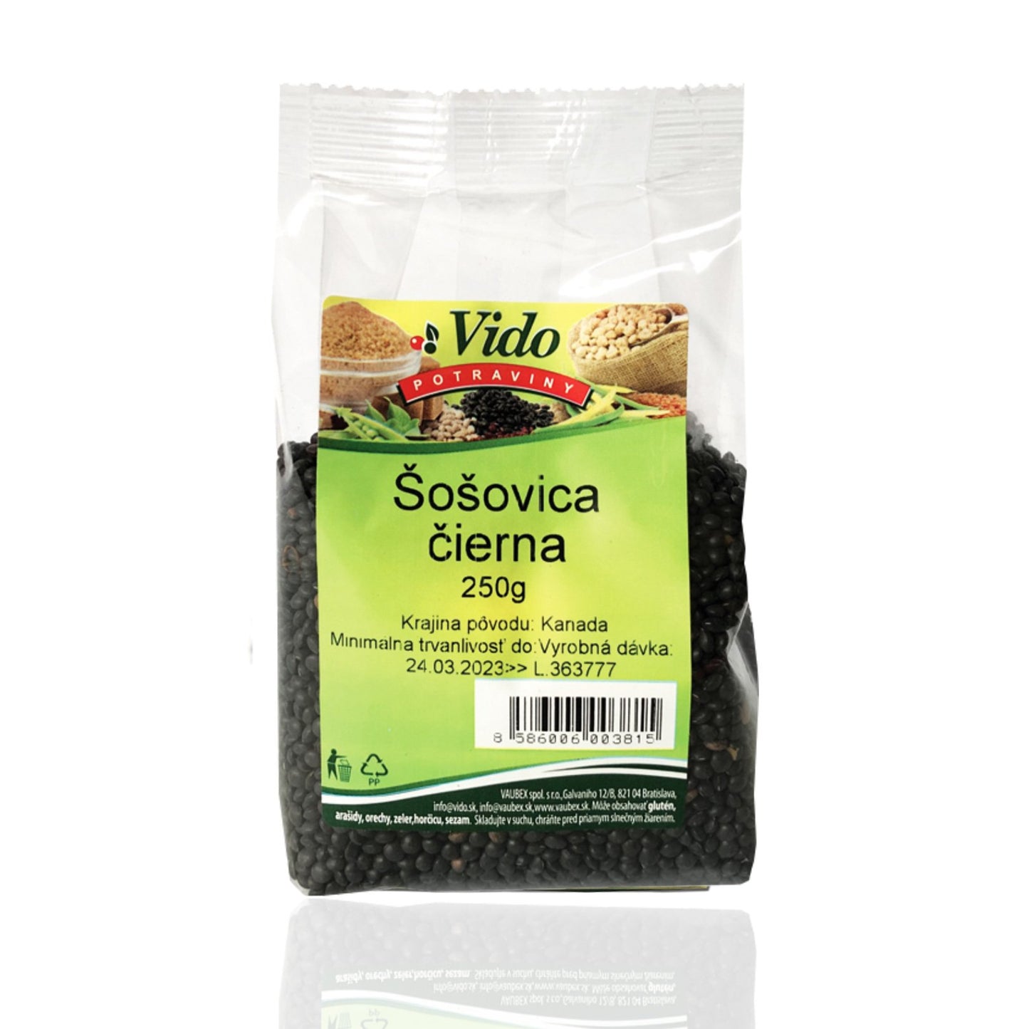 Šošovica čierna 250g.