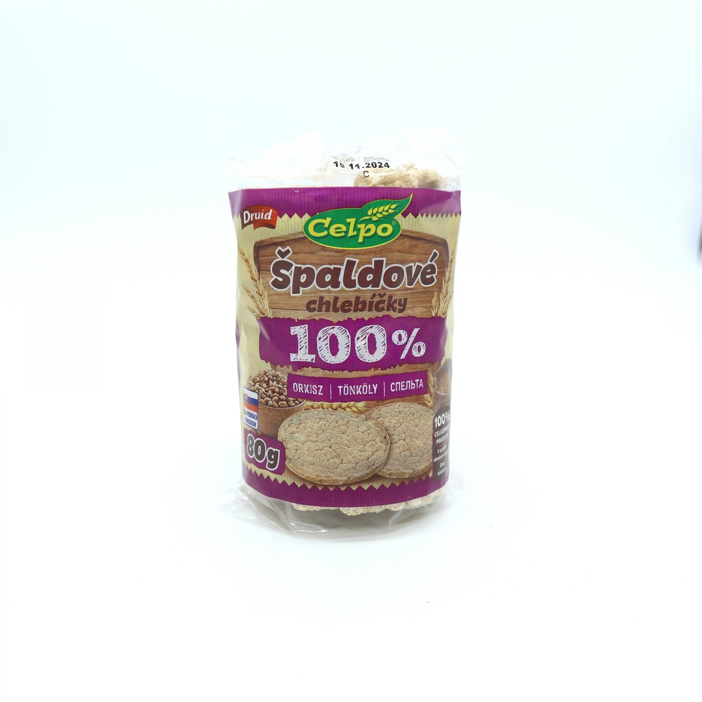 Špaldové chlebíčky 100% natural 80g.