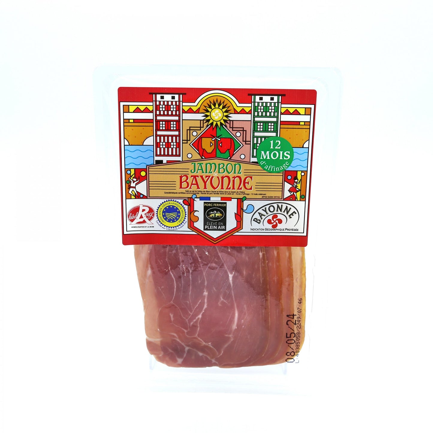 Sušená šunka Bayonne IGP 80g.