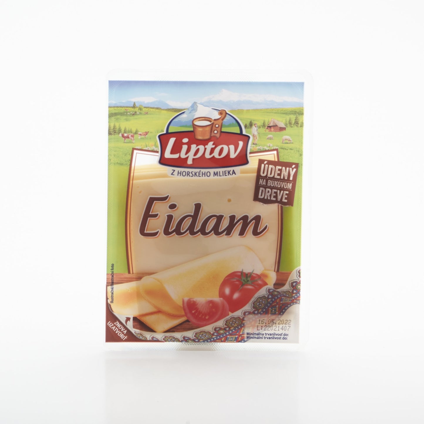 Syr Eidam plátky údené 90g.