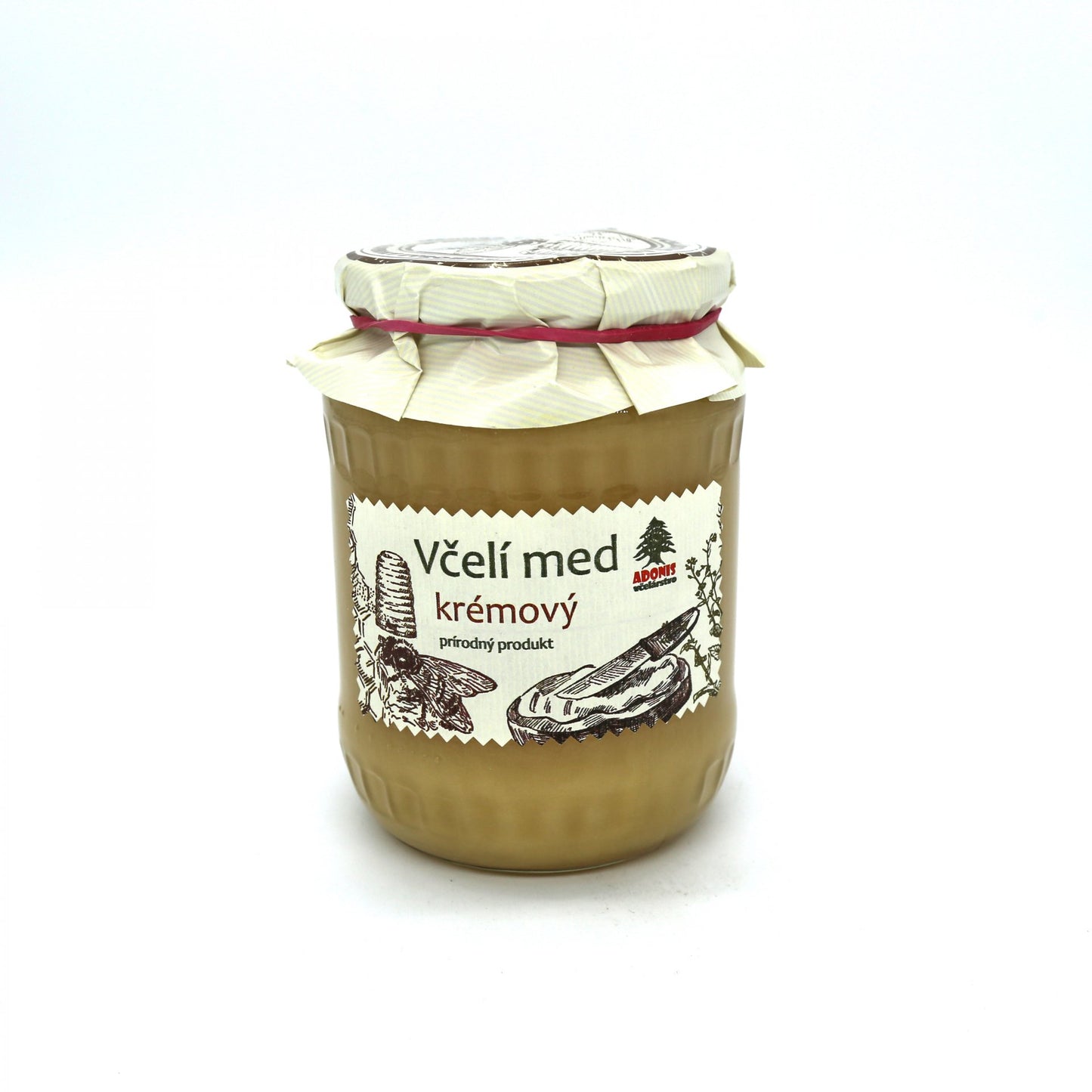 Včelí med krémový 900g.