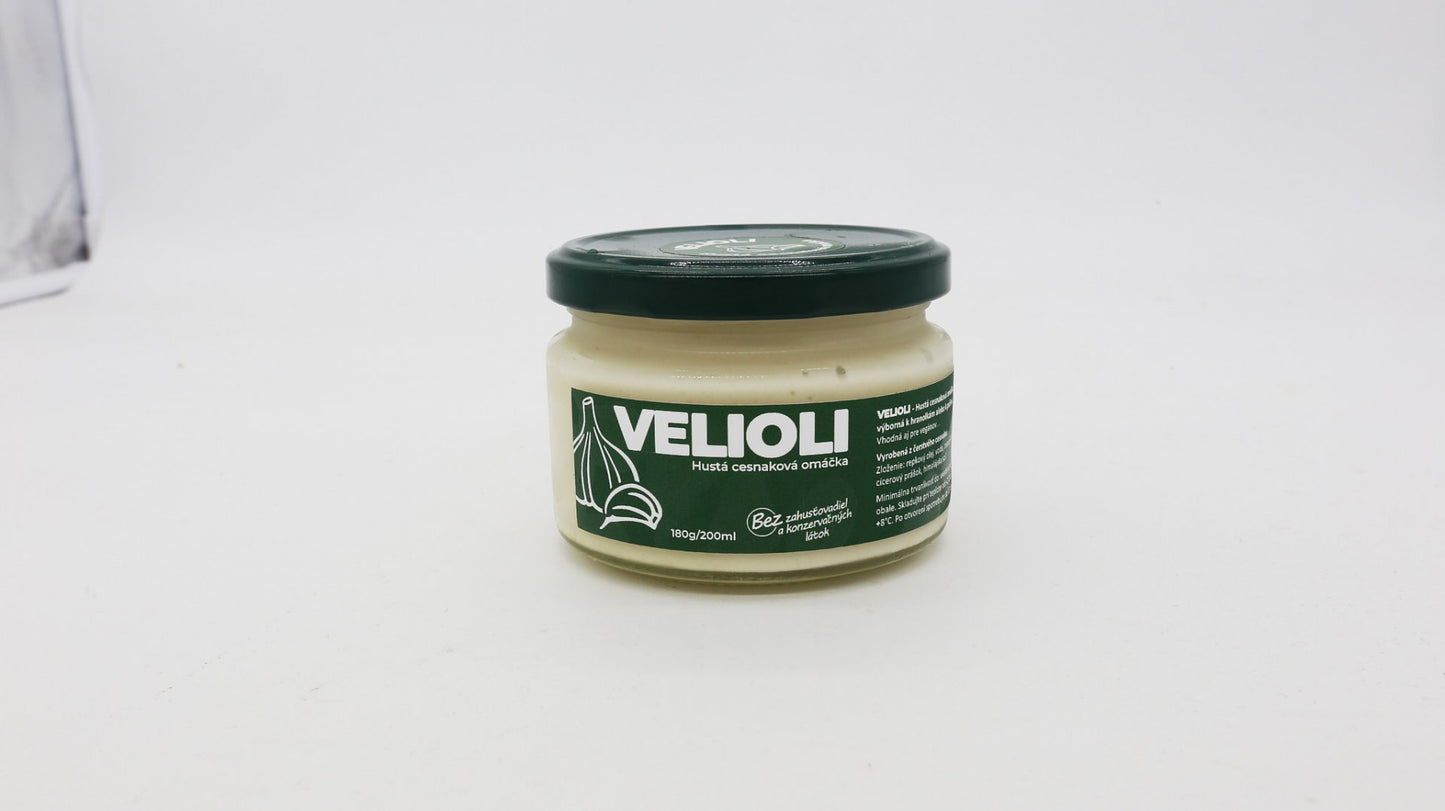 Velioli veg. hustá cesnaková omáčka 180g.