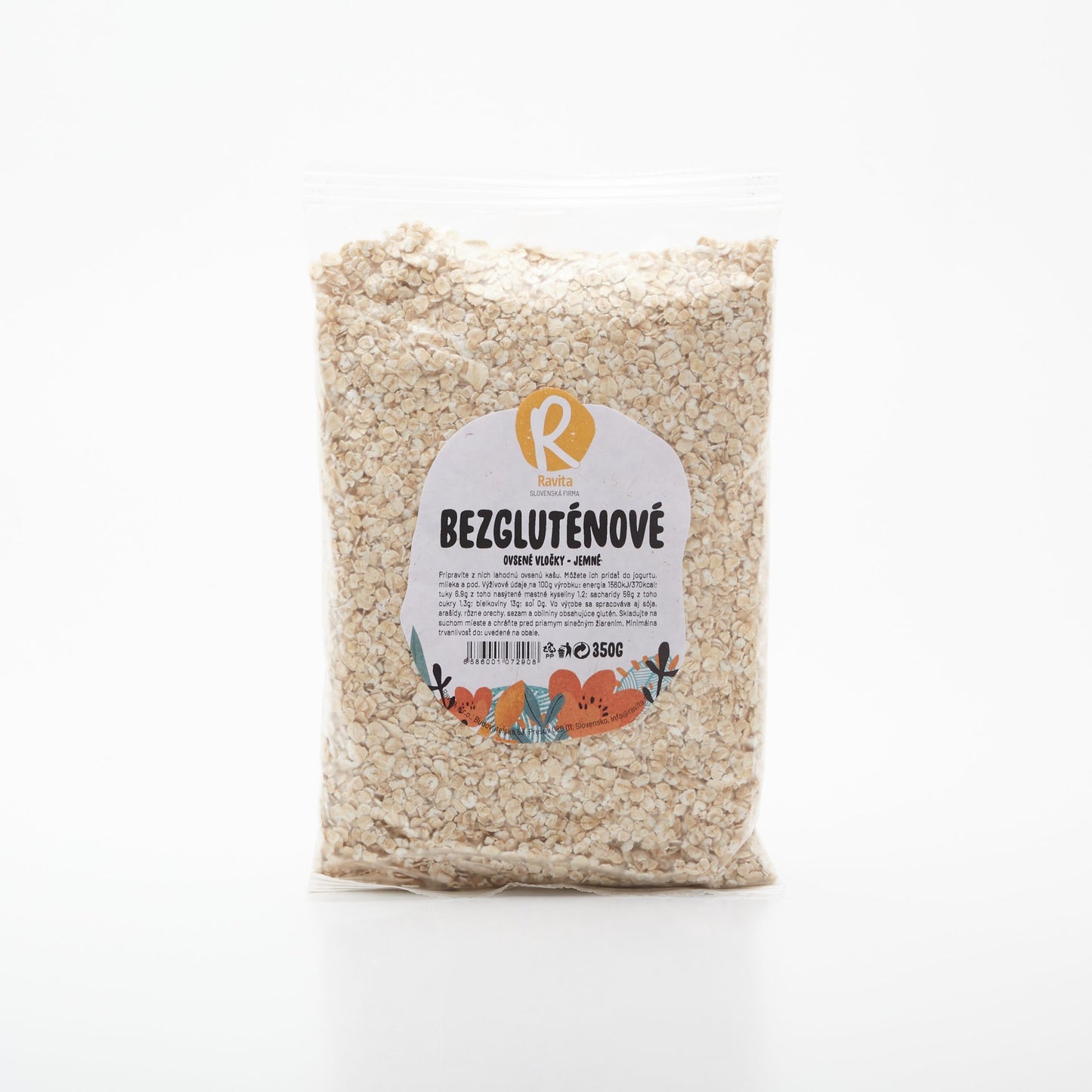 Vločky ovsené jemné bezlepkové 350g.