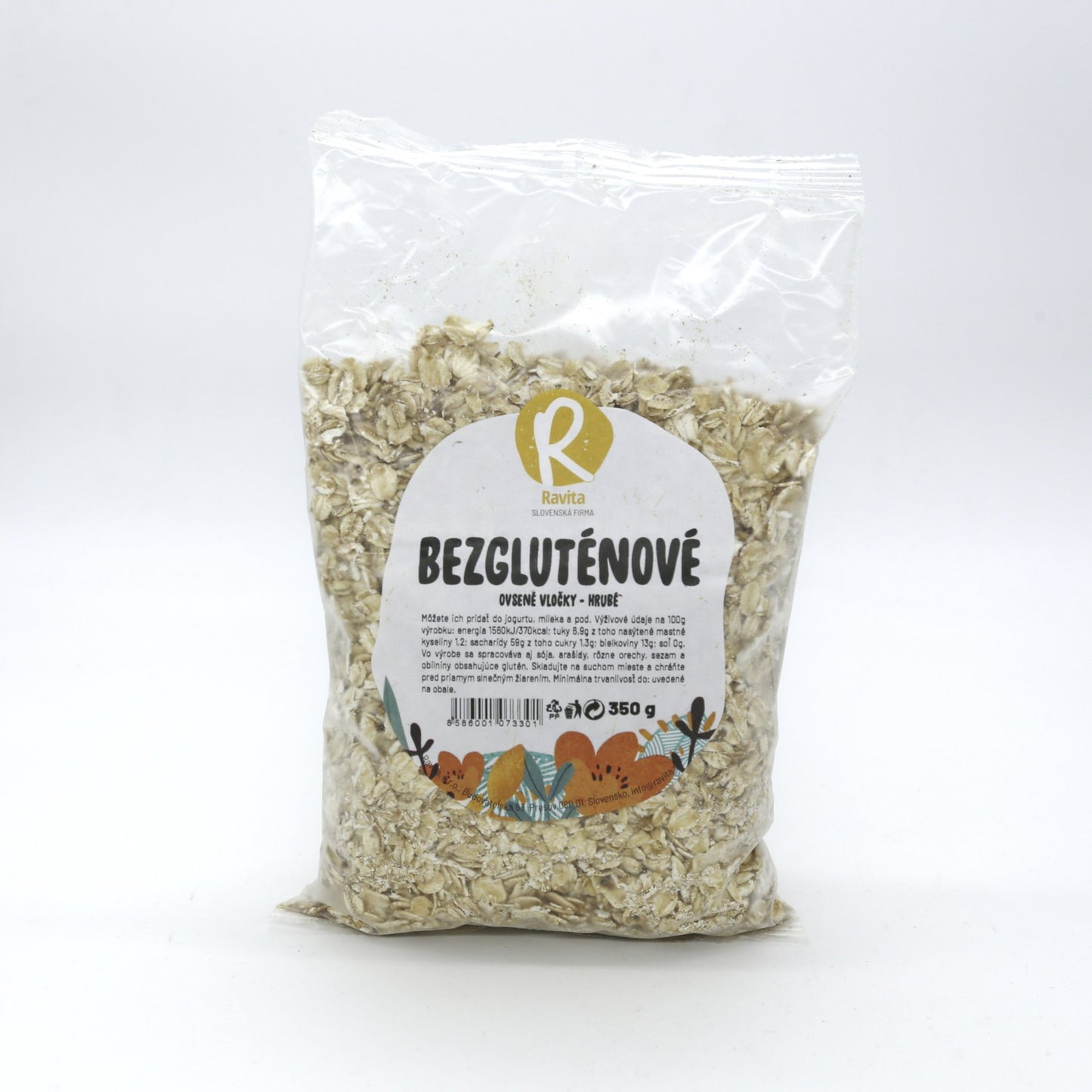 Vločky ovsené hrubé bezlepkové 350g.