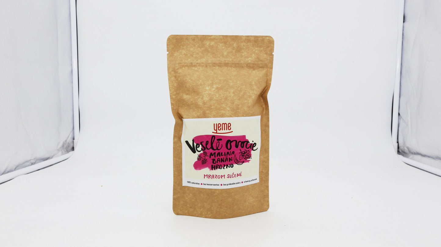 Yeme Veselé ovocie-malina, banán, hr.40g.