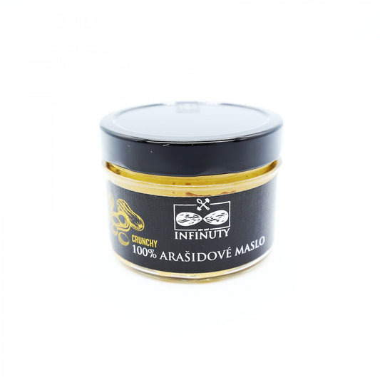 100% arašidové maslo - crunchy 200g.