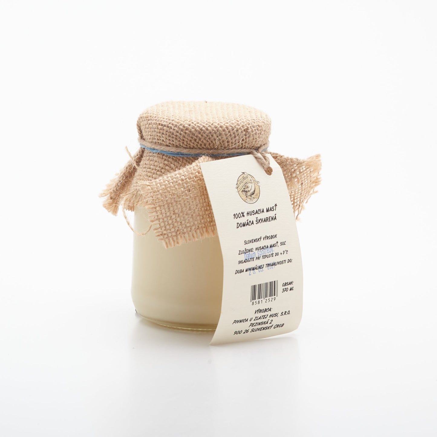 Domáca 100% husacia masť škvarená 370ml.