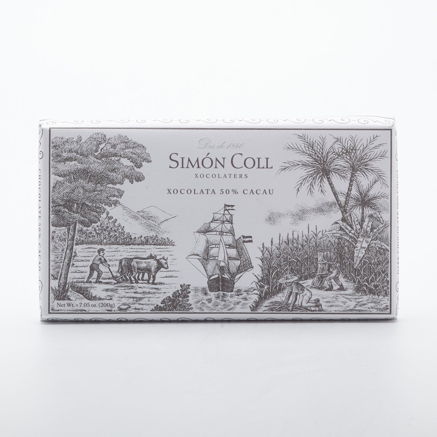 50% tmavá čokoláda 200g.