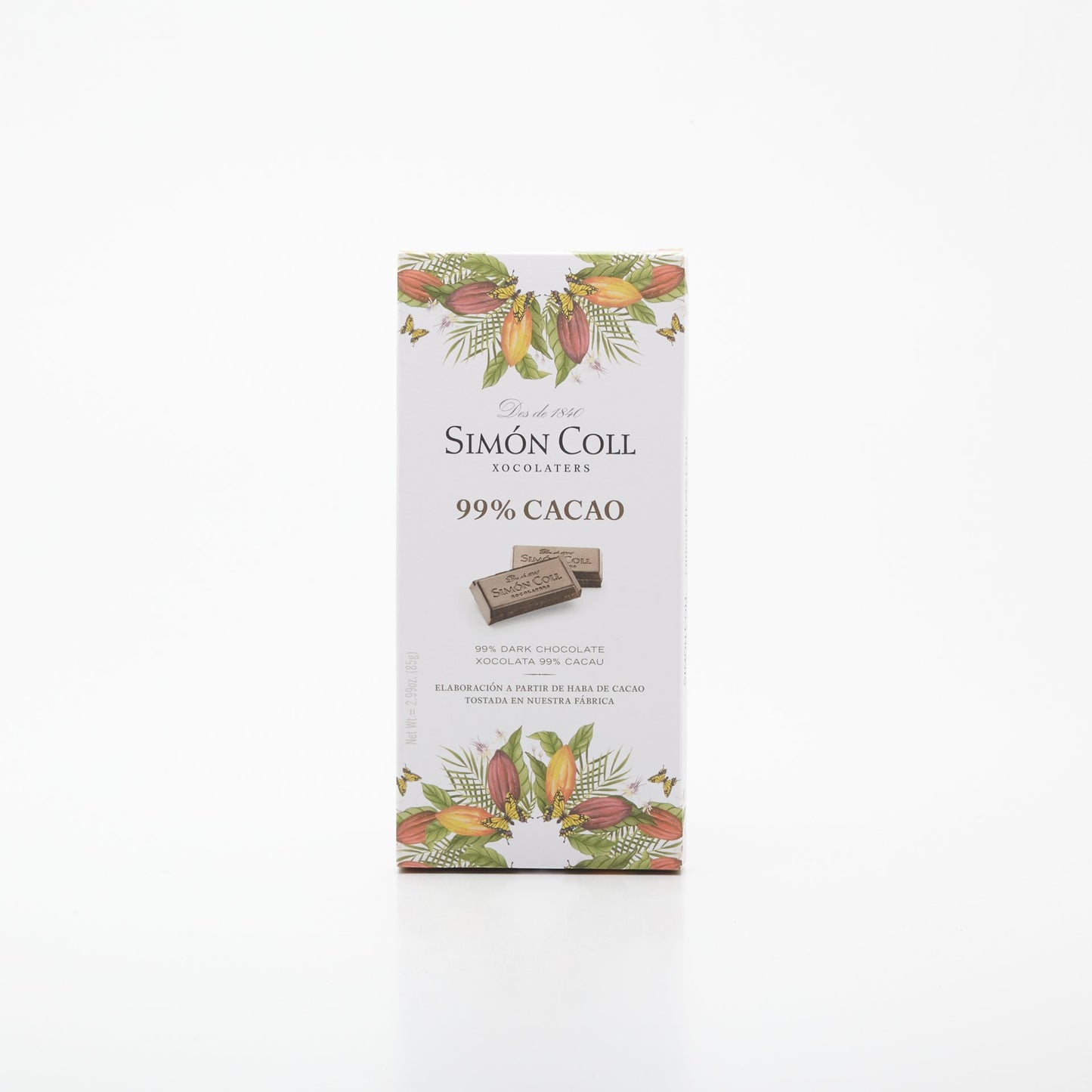 99% horká čokoláda 85g.