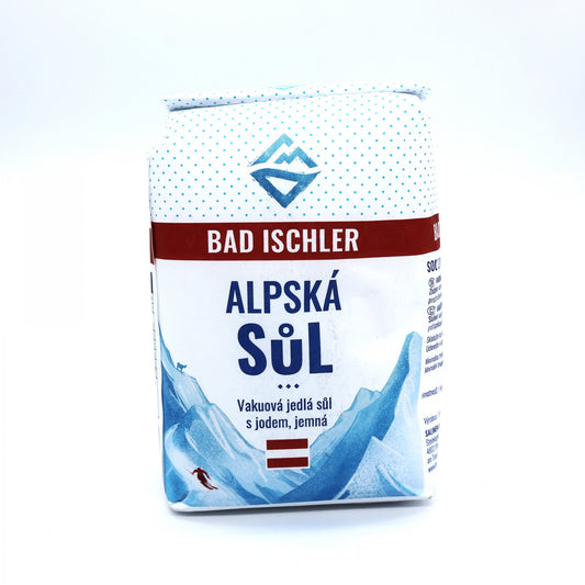 Alpská jedlá soľ jodidovaná 1 kg.