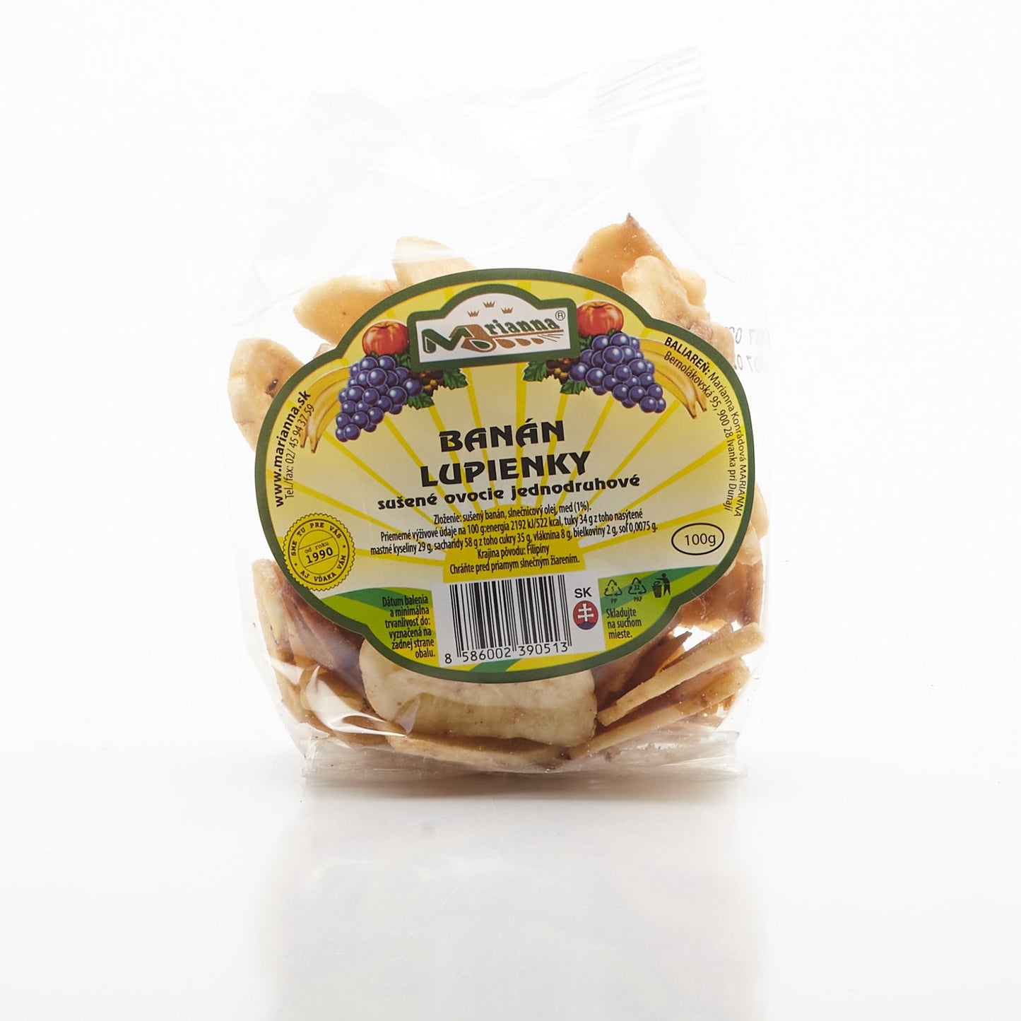 Banánové lupienky 100g.