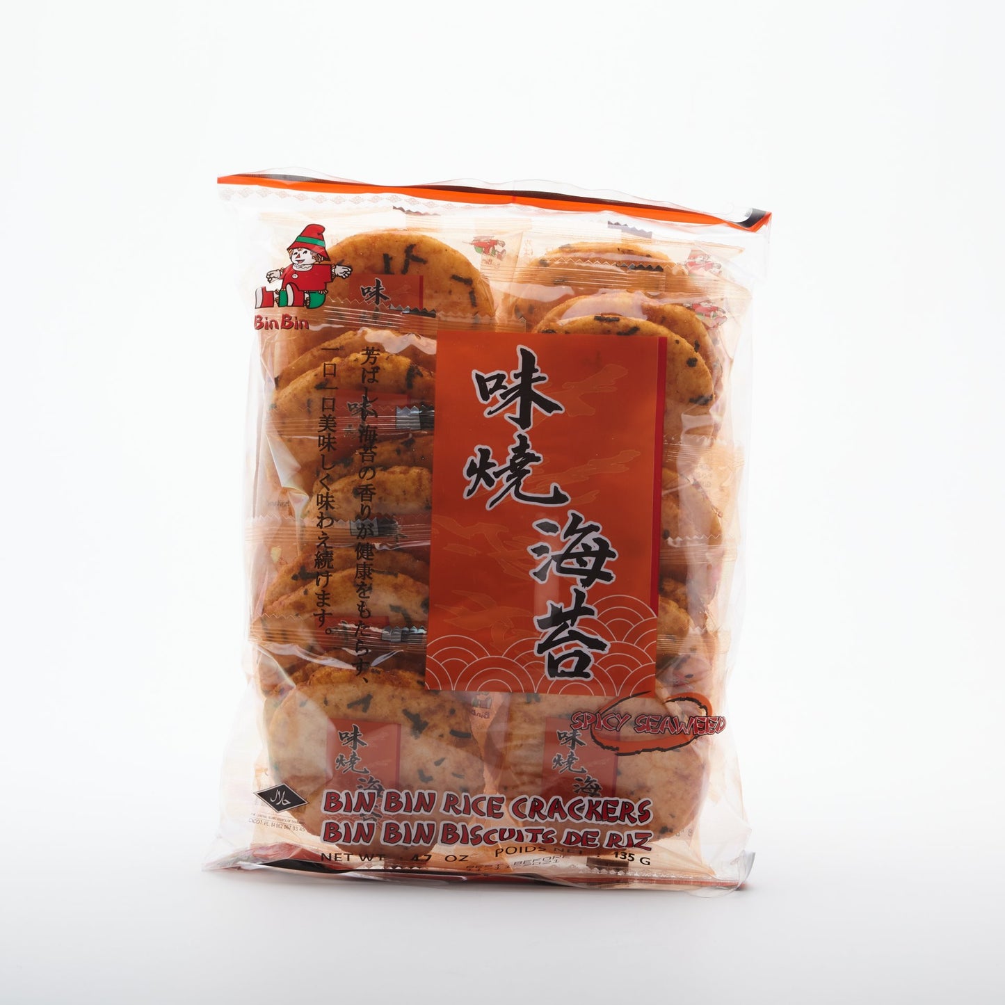 Rice crackers hot 135g.