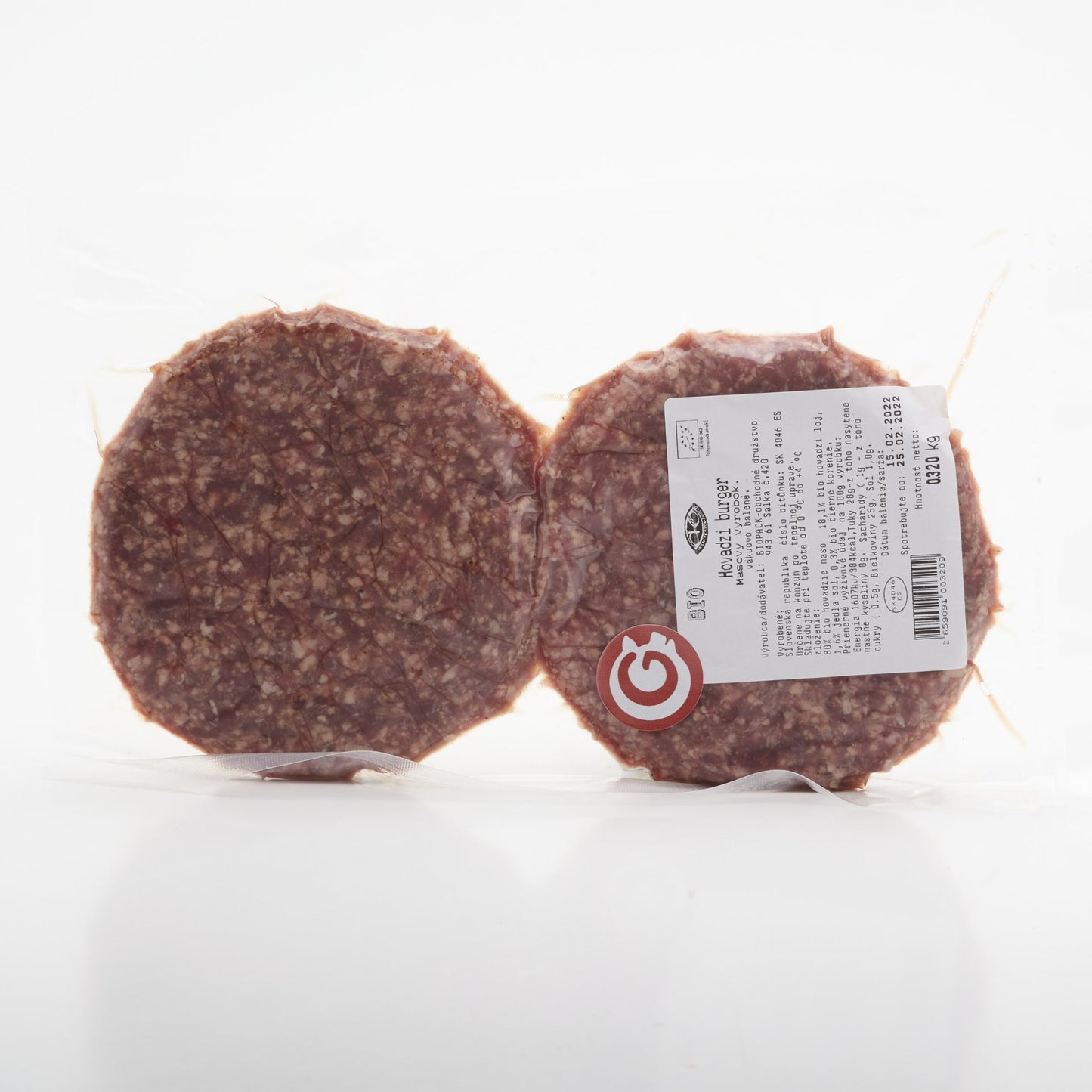 BIO Hovädzí burger. 100g