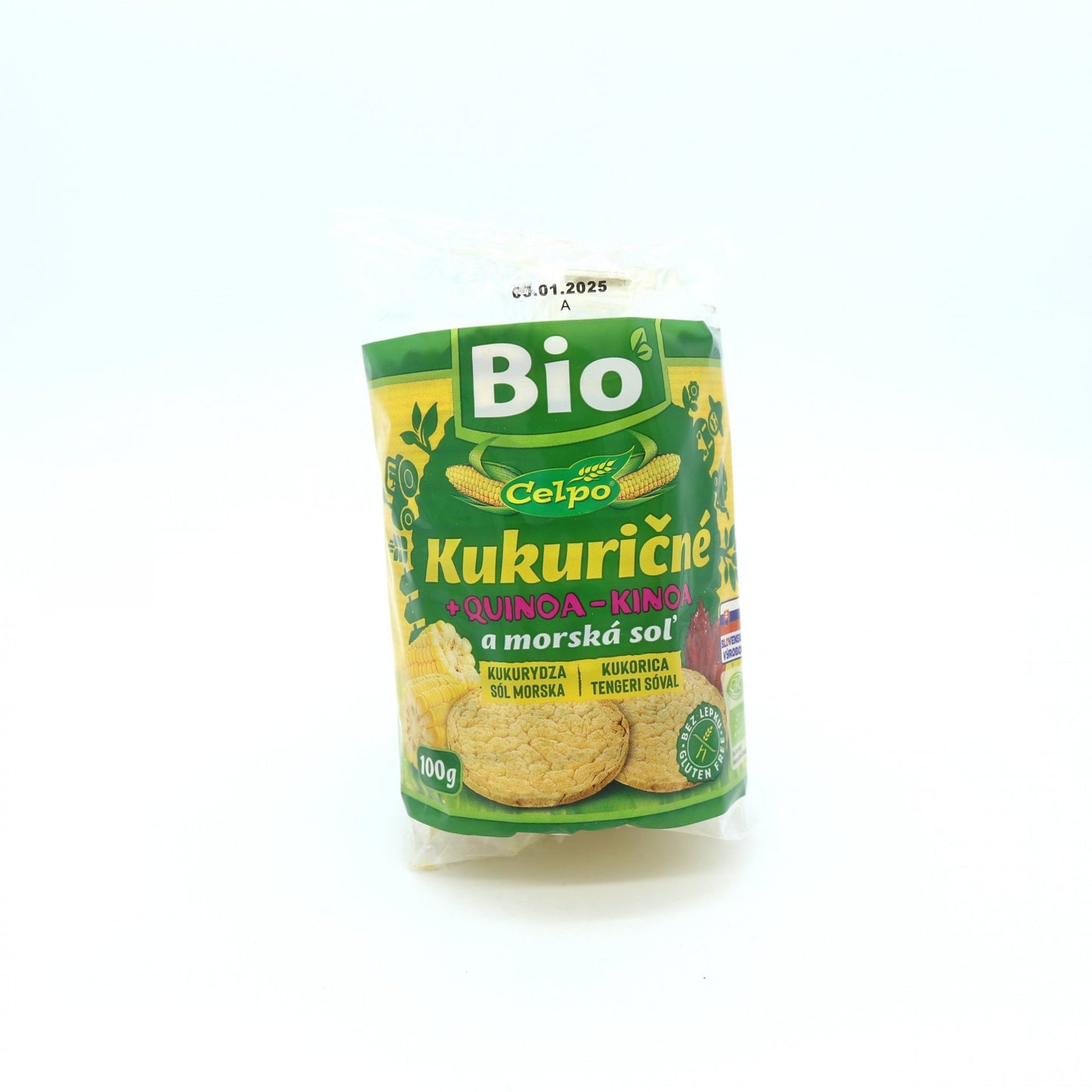 BIO kukuričný chlebíček s quinoou 100g.