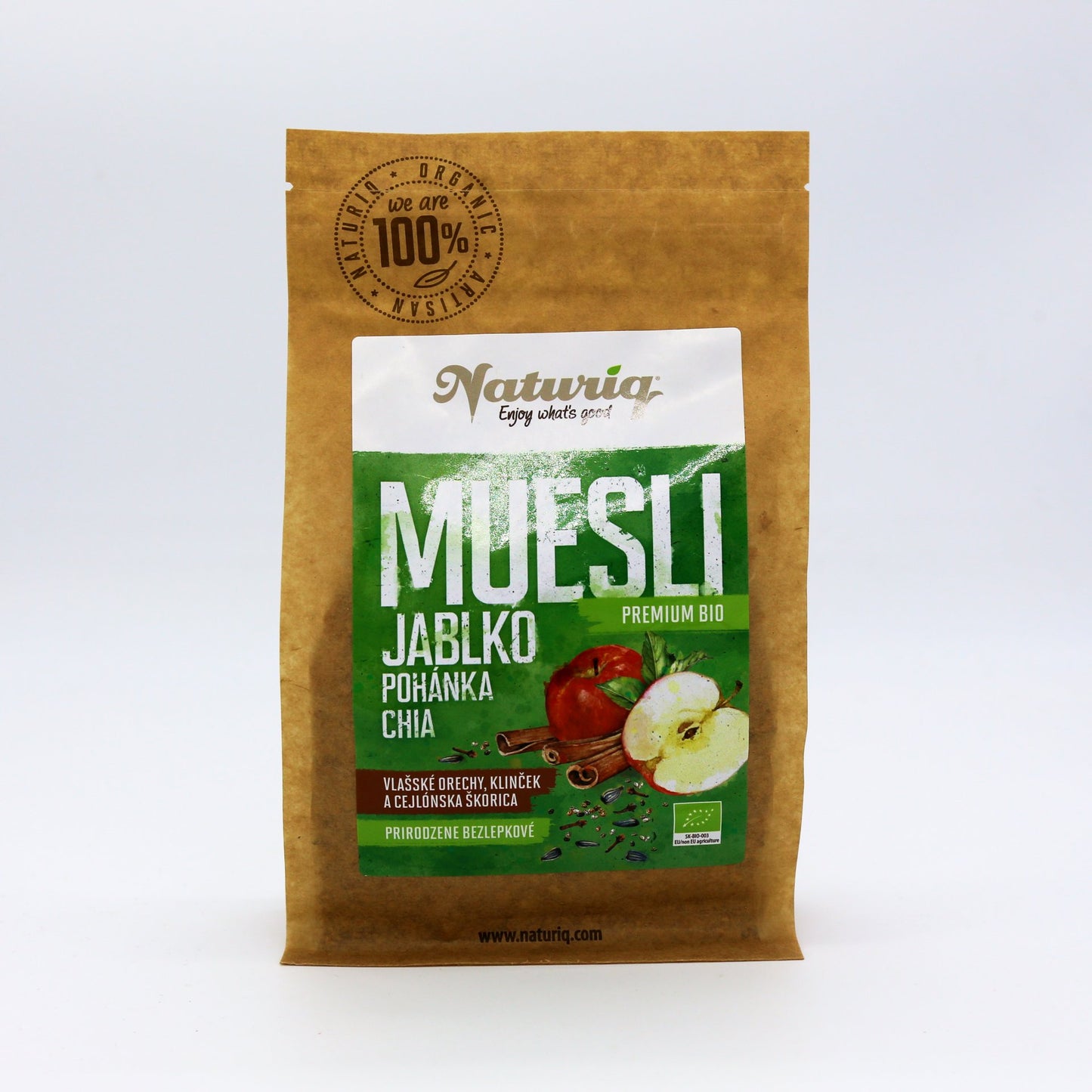 BIO Müsli jablko pohánka chia prem. 400g.