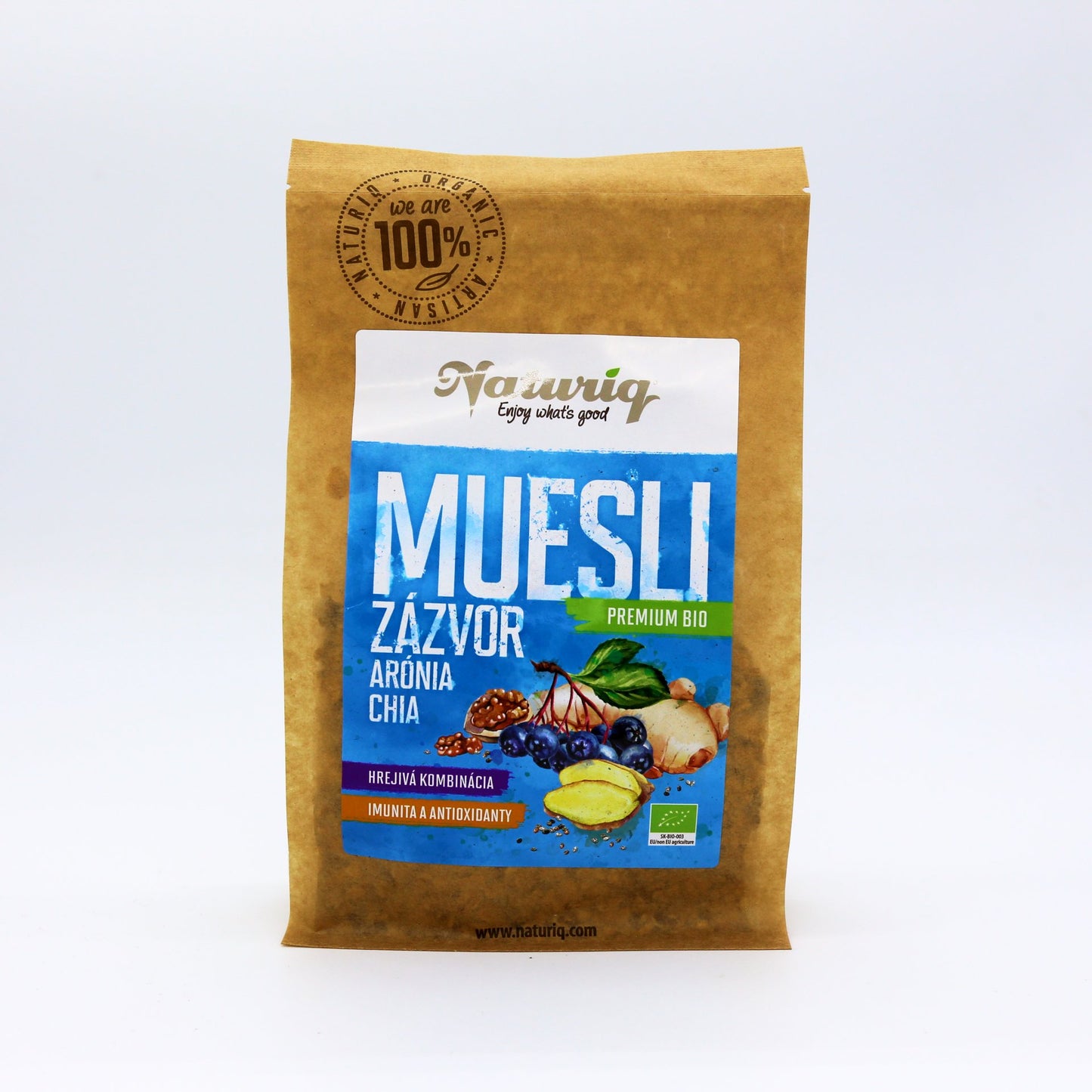 BIO Müsli zázvor arónia chia prem. 400g.