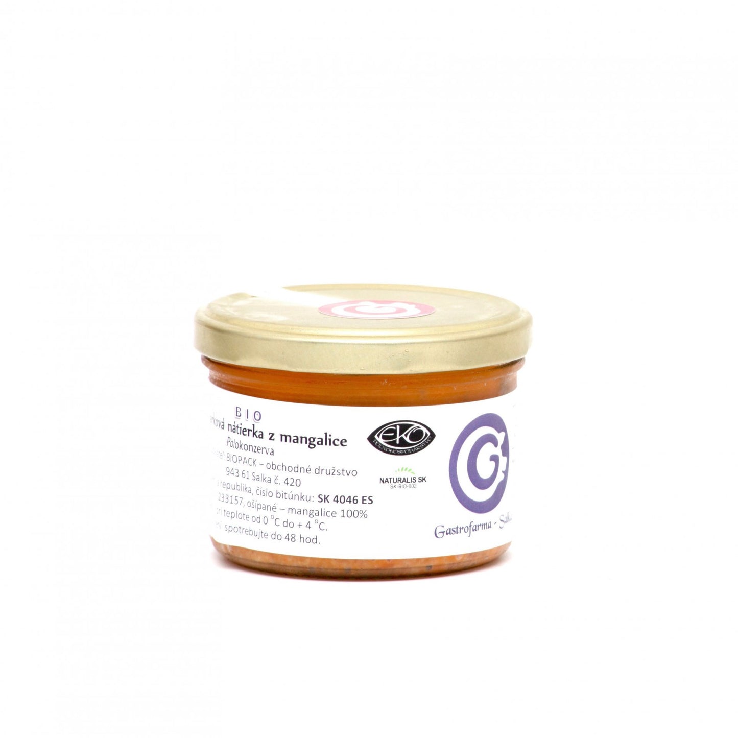 BIO Oškvarková nátierka z mangalice 200g.