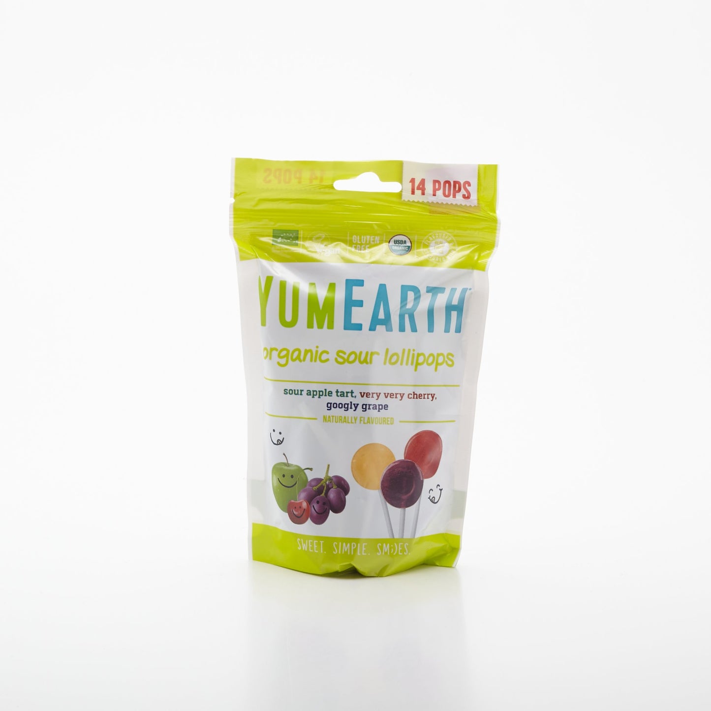 BIO ovocné lízanky YumEarth kyslé 85g.