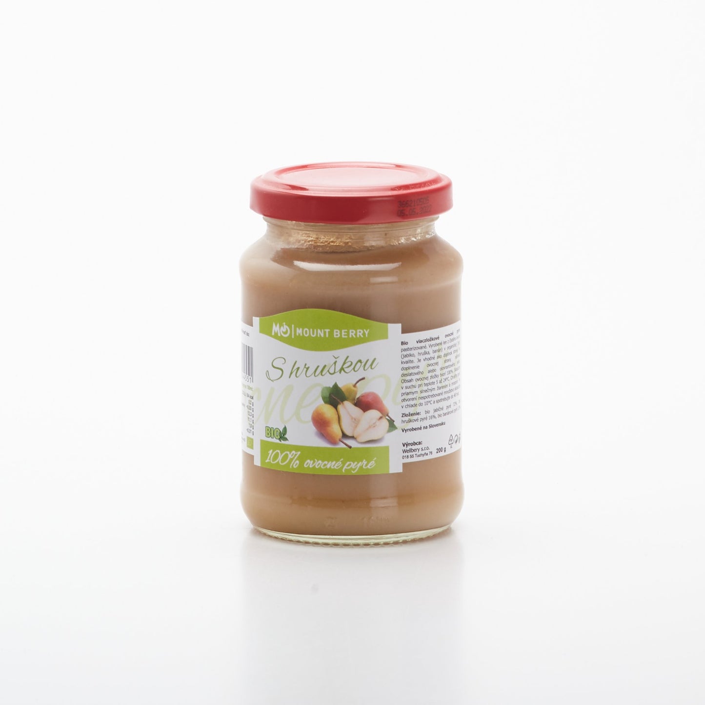 BIO Ovocné pyré s hruškou 200g.