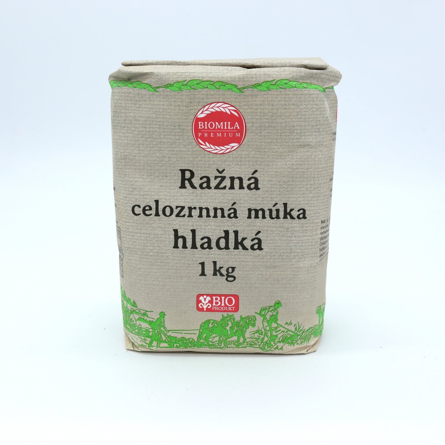 BIO Ražná celozrnná múka hladká 1 kg.