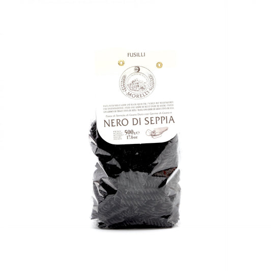 Cestoviny fusilli nero di seppia 500g.