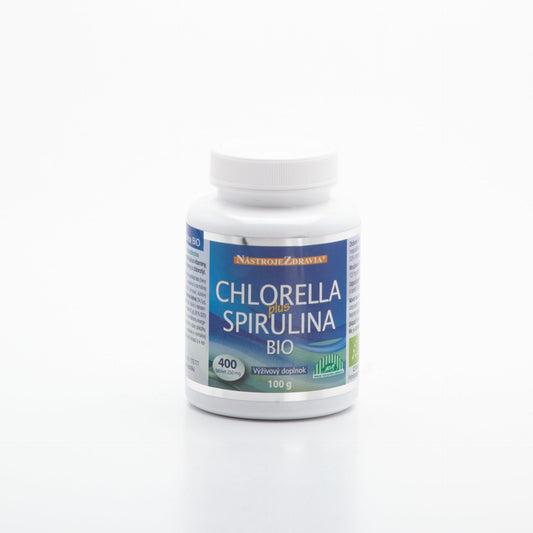 BIO Chlorella Plus Spirulina tablety.