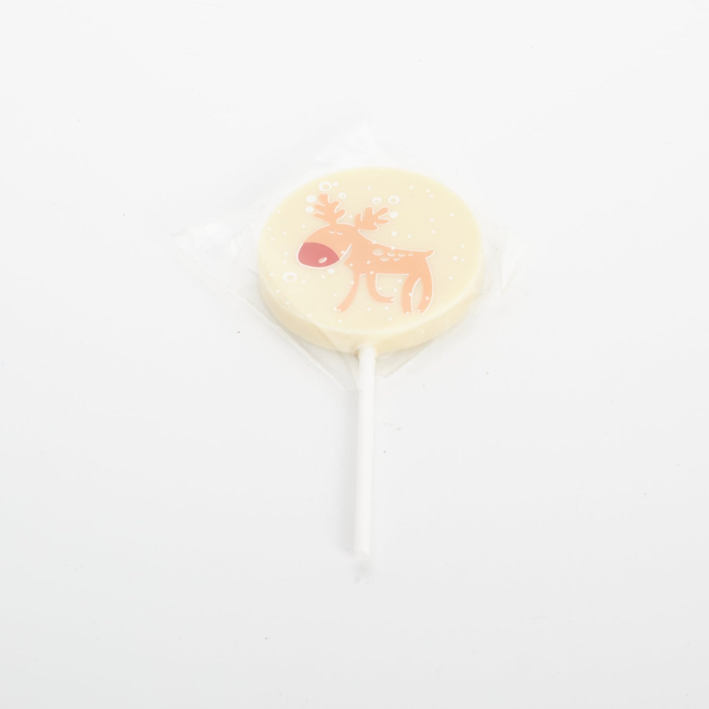 Čokoládová lízanka biela 25g.