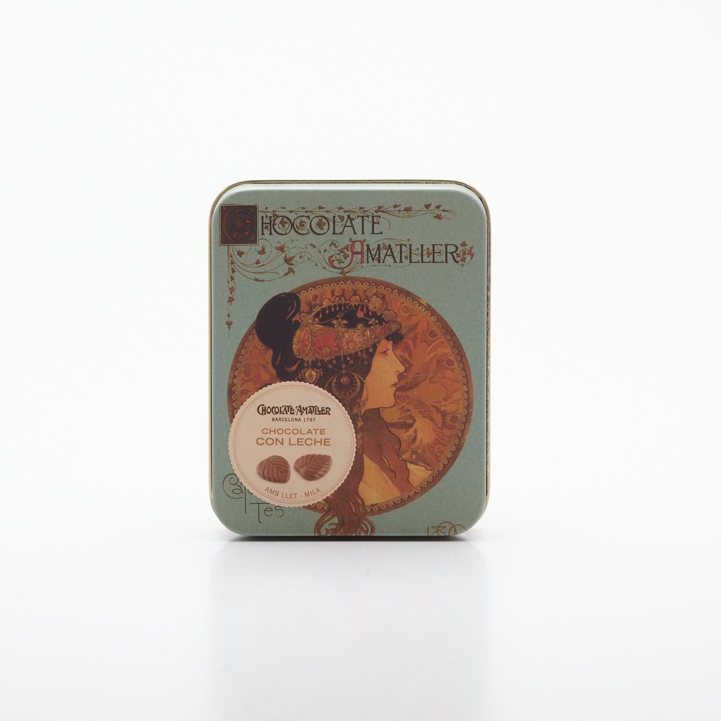 Čokoládové lístky 32% veľká krab.60g.