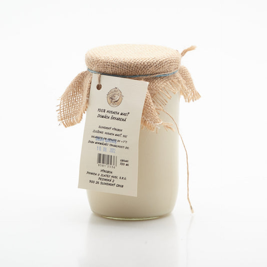 Domáca 100% husacia masť škvarená 720ml.