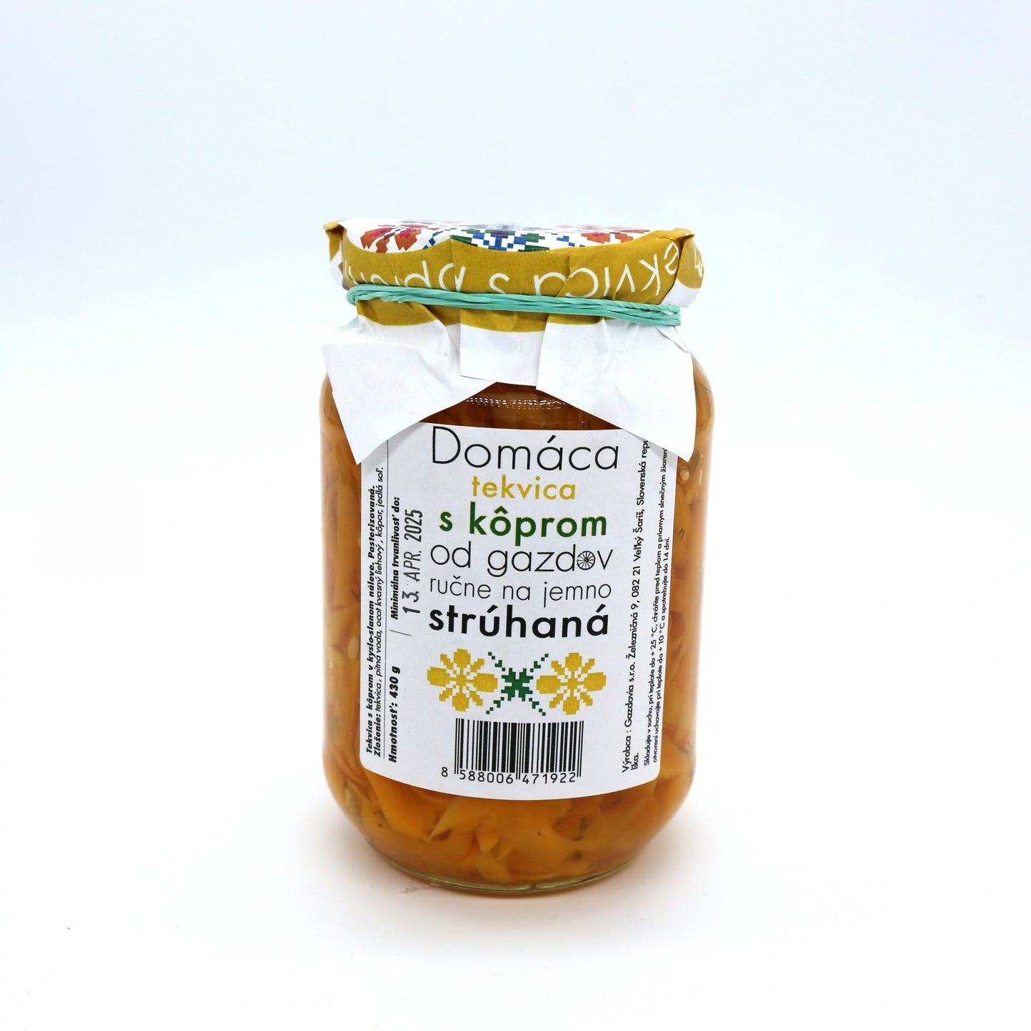 Domáca tekvica s kôprom od gazdov 430g.