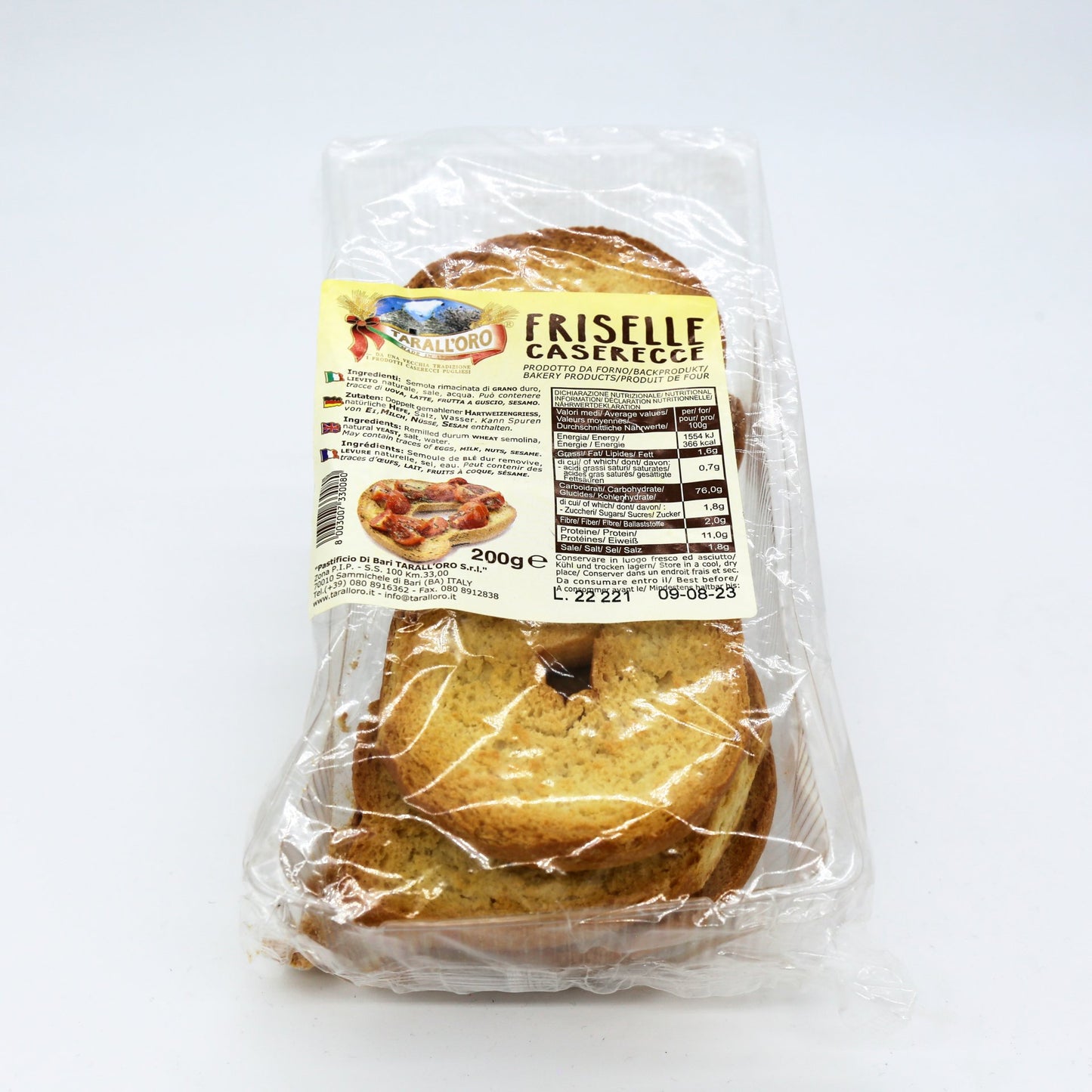 Friselle Caserecce in vaschetta 200g.
