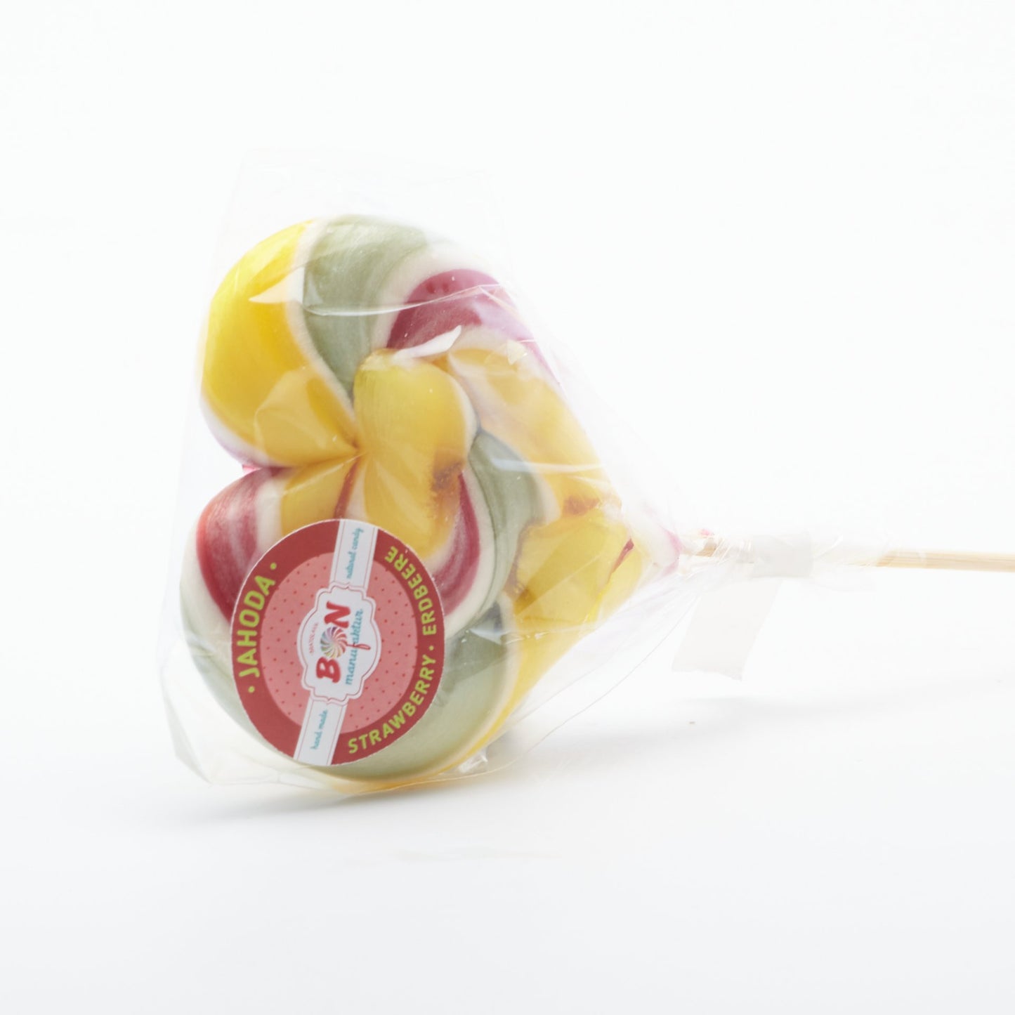 Handmade lízanka srdce, jahoda 45g.